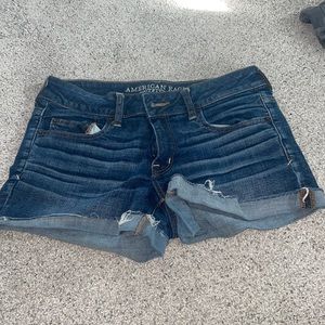 American eagle mid rise jean shorts